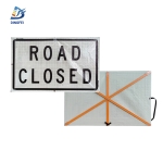 Roll Up Sign & Stand - 48" x 30" Road Closed Reflective Roll Up Traffic Sign